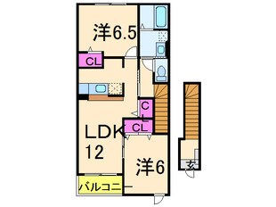 サンライト若松Ⅱの物件間取画像